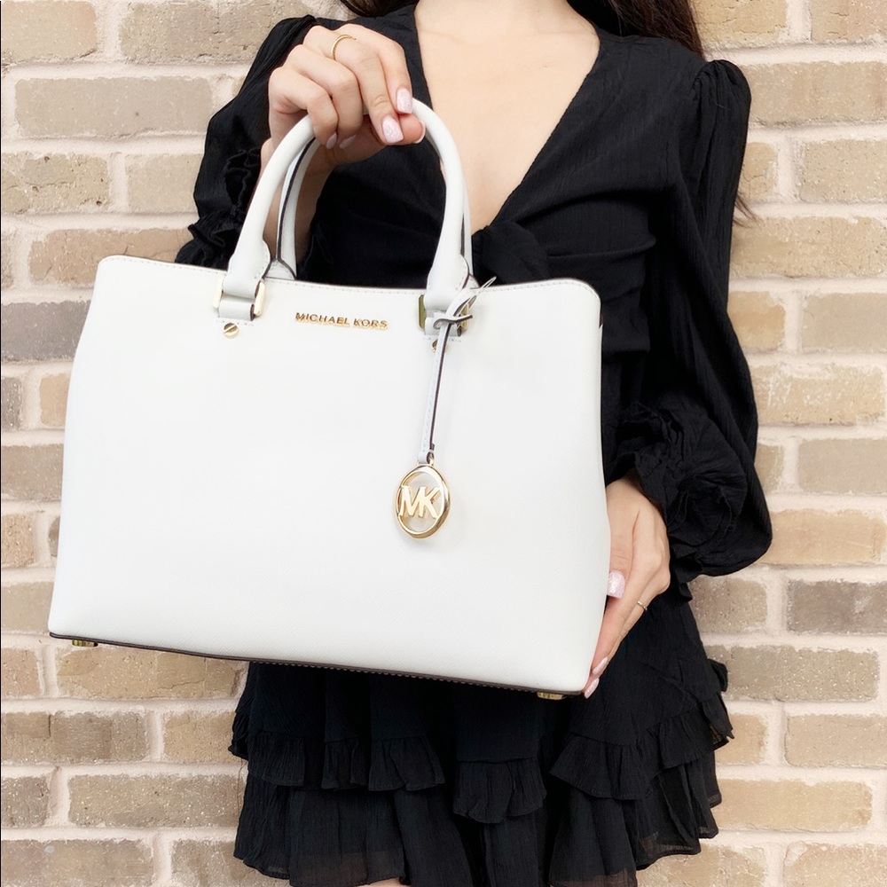 Michael Kors Large Satchel White